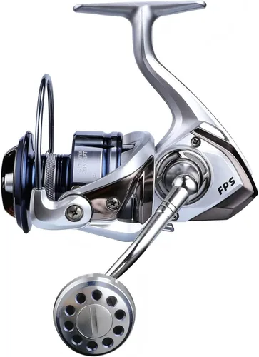 Miniatura 11 de Carrete de pesca giratorio para agua salada, 13+1BB, carretes de pesca ultra suaves para agua salada, potente freno de carbono, bobina y mango