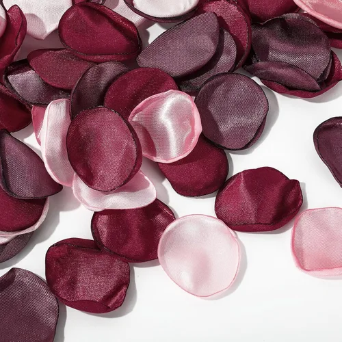 Whaline 400 pétalos de rosa de seda, pétalos de flores artificiales dispersos para el día de San Valentín, despedida de soltera, noche romántica,