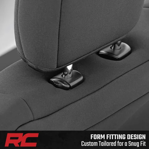 Miniatura 6 de Rough Country Fundas de asiento de neopreno para Ford F-150, Lightning, F-250 y F-350 con cabina doble (2015-2025) con asiento tipo cubo delantero