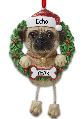 Miniatura 30 de Adornos de Navidad personalizados para perros de Elfos 2024 – Corona Shih Tzu para la primera Navidad de los amantes de los perros