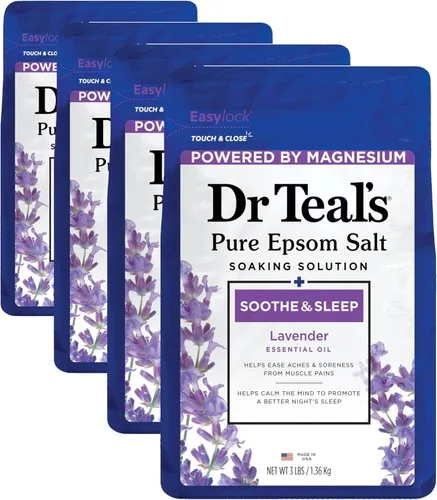 Miniatura 12 de Dr Teal's - Solución de baño de sal de Epsom, Calma y sueño, lavanda, 3 libras