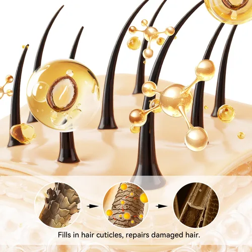 Miniatura 4 de Herbalosophy Juego de champú y acondicionador de queratina, fórmula nutritiva e hidratante para cabello dañado y seco, altamente hidrata y repara