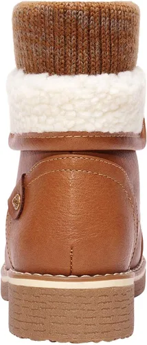 Miniatura 4 de DREAM PAIRS Botas de combate con cordones para mujer, botines de invierno de tacón bajo