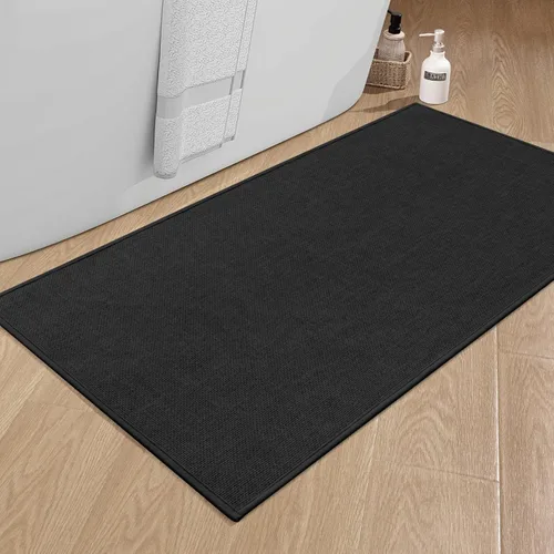 Miniatura 99 de chakme Alfombras de Baño 24x17, Alfombra de Baño Ultra Delgada Antideslizante Pequeña de Secado Rápido Absorbente para Piso de Baño