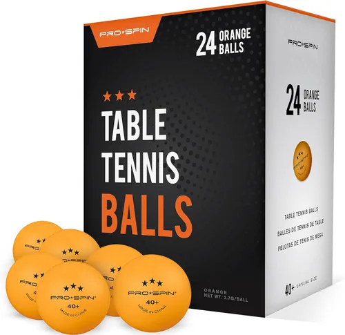 PRO-SPIN Ping Pong Balls - 3-Star Premium Orange Table Tennis Balls | High-Performance 40+ ABS Professional Quality | Ultimate Durability for Indoor