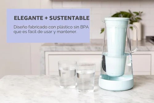 Miniatura 4 de LifeStraw Inicio - Jarra de filtro de agua, 10 tazas, glicina, sin BPA, diseñada para la protección diaria contra bacterias, parásitos