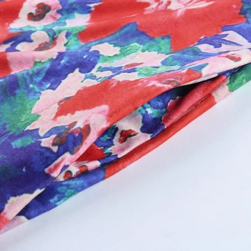 Miniatura 7 de Vestidos florales para mujer, estilo bohemio, para el verano, para la playa, plisado, sin mangas, vestidos de verano 2023, trajes de vacaciones a