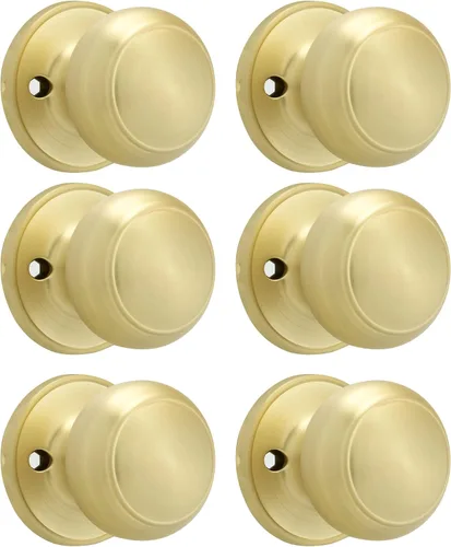 Miniatura 33 de Goldenwarm - Perillas interiores de puerta de bronce aceitado, perillas para puerta de dormitorio, pomo de puerta de bronce con privacidad, perilla