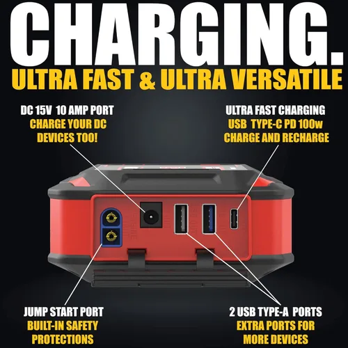 Miniatura 4 de Antigravity Batteries: Arrancador de 2000 A – Paquete de refuerzo de batería de litio de 12 V, caja de arranque portátil, para motores de hasta 10.0