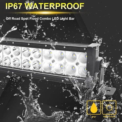 Miniatura 5 de Willpower Barras de luz LED curvadas de 22 pulgadas, 120 W, combo de inundación puntal, barra LED delgada con arnés de cableado, luces LED
