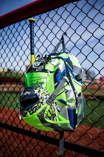 Miniatura 4 de Rawlings Remix Backpack Equipment Bag T-Ball & Youth Softball Multiple Colors Verde neón