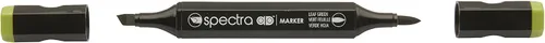 Miniatura 10 de AD Marker Chartpak Spectra, Tri-Nib y cepillo de doble punta, verde manzana, 1 cada uno (S044AD)