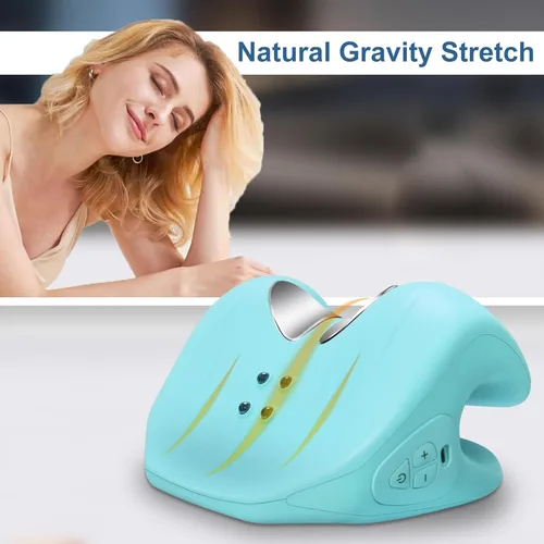 Miniatura 2 de Masajeador de cuello, 6 modos de almohadas eléctricas con calor, masajeador de cuello, masajeador ergonómico de 26 °, portátil para coche, oficina
