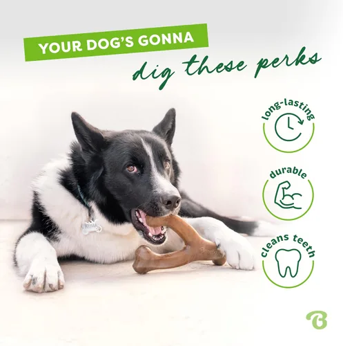 Miniatura 3 de Benebone Wishbone - Juguete masticable duradero para perros para masticadores agresivos, fabricado en Estados Unidos, grande, sabor a tocino real