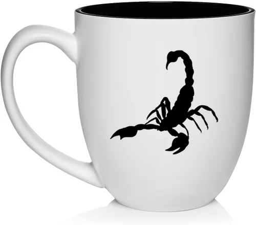 Miniatura 18 de Daylor Taza de café de cerámica Scorpion, regalo para ella, él, amigo, compañero de trabajo, esposa, esposo (11 onzas, azul)