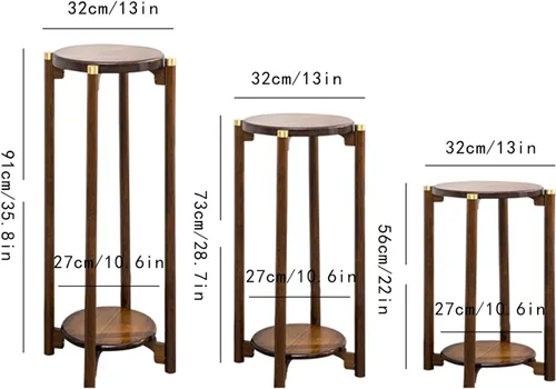 Miniatura 2 de Soporte de madera para plantas de bonsái, soporte de flores para decoración de sala de estar, balcón, piso de varias capas, almacenamiento antiguo