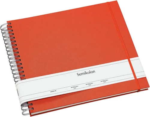 Semikolon - Álbum de fotos en espiral Mucho Maxi con 90 páginas crema, naranja