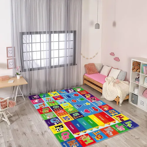 Miniatura 2 de Alfombra infantil para sala de juegos, alfombra educativa ABC, alfombra suave antideslizante para bebé, alfombra de juego para bebé, alfombra