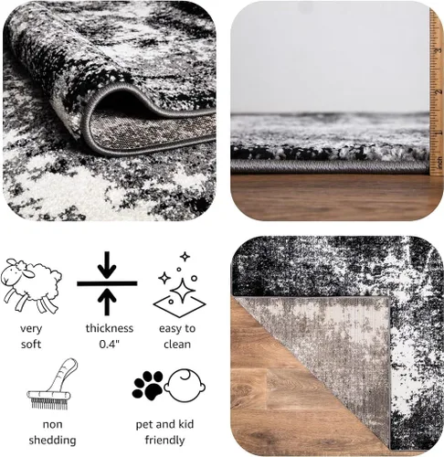 Miniatura 8 de Keen Home Design Alfombras de Pasillo - 2x8 que no desprenden pelusa, alfombra abstracta para cocina, sala de estar, dormitorio, comedor, entrada