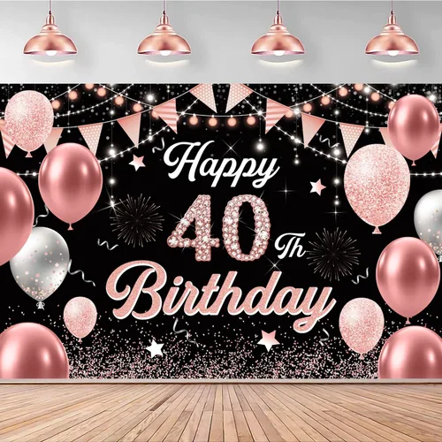 Miniatura 15 de Cartel de cumpleaños número 60, negro y dorado, 71 x 45 pulgadas, decoración de feliz cumpleaños 60 Oro negro 60