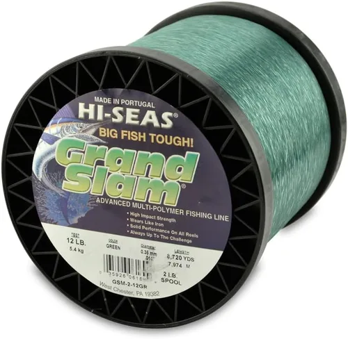 Miniatura 42 de HI-SEAS Grand Slam - Sedal de pesca de monofilamento, fuerte y resistente a la abrasión, en agua dulce y salada transparente, rosa, verde, azul Azul