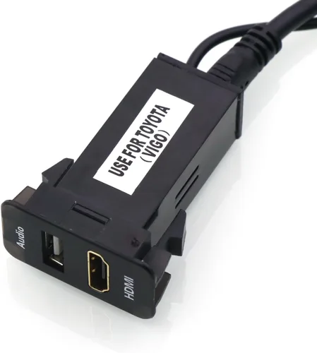 Miniatura 6 de Timloon Enchufe HDMI Montaje por Cable + Entrada de Audio USB Uso para Toyota (Tipo B)