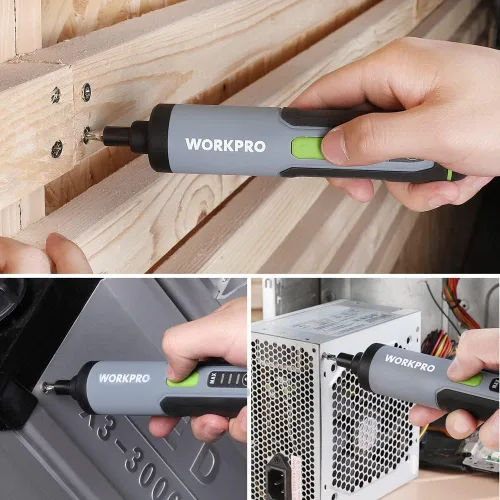 Miniatura 7 de WORKPRO Destornillador eléctrico de 4 V, juego de destornillador recargable inalámbrico con 35 puntas, barra de extensión, cable de carga USB