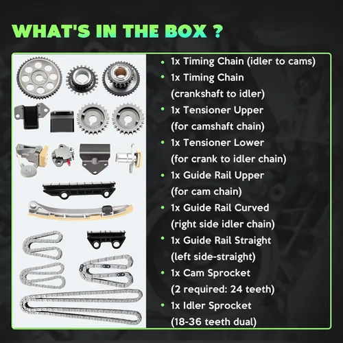 Miniatura 2 de SCITOO Kit de cadena de distribución para 2001 2004 TK8010M389 para Chevy Tracker para Suzuki Grand Vitara XL-7 2.5L 2.7L