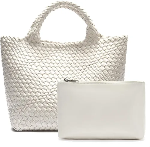 BOSTANTEN Bolsas tejidas para mujer, bolso grande de cuero, bolso de mano de verano, playa, viaje, bolso de hombro de moda