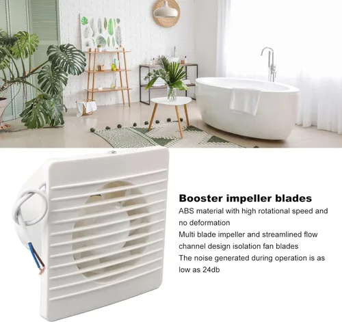 Miniatura 2 de EVGATSAUTO Ventilador de escape de 4 pulgadas para cocina y baño, ventilador de ventilación de alta velocidad a través de la pared con carcasa ABS