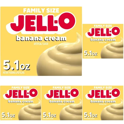 Miniatura 12 de Jell-O Mezcla de relleno de pudín instantáneo y pastel de crema de plátano (caja de 5.1 onzas)