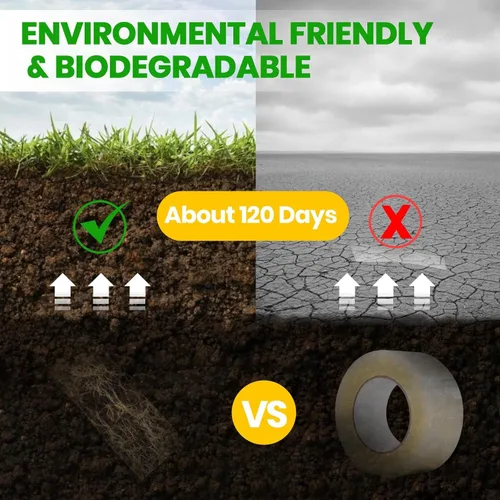 Miniatura 5 de Adhes - Cinta de embalaje de papel marrón biodegradable, 3 rollos de 2 pulgadas x 50 yardas, cinta de embalaje compostable y sin plástico, adhesivo