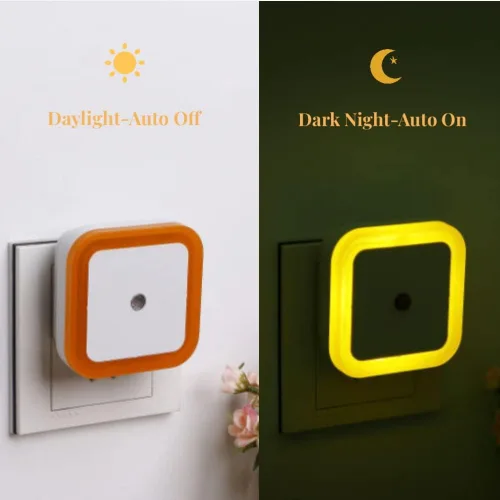 Miniatura 2 de Othmro ABS L65 × W65 × H68 Luz nocturna enchufable luz cálida LED Navidad bombilla luces de cama con sensor automático de atardecer a amanecer
