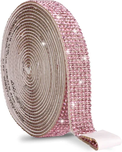 Miniatura 31 de Cinta de cristal autoadhesiva, calcomanías de diamantes de imitación para envoltura de regalos, manualidades, proyectos de decoración, bodas