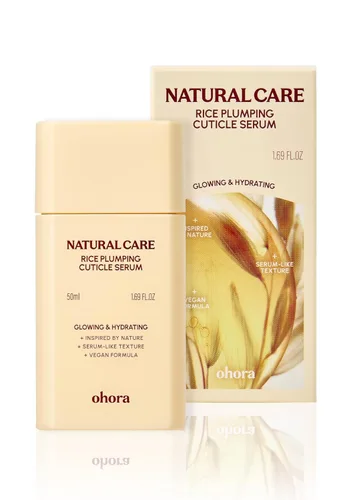 ohora Natural Care Rice Plumping Cutticle Serum - Suero hidratante para uñas con extracto de arroz y soja, colágeno, vitamina E y péptidos,