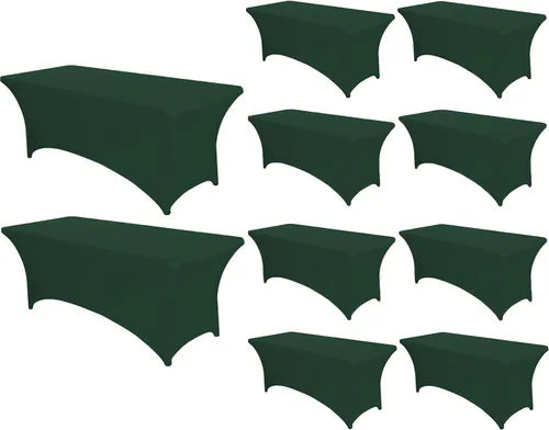 Miniatura 26 de PTC21B - Juego de 6 manteles elásticos de 6 pies, color negro, rectangular, ajustable, lavable, de elastano, para fiestas, bodas, cócteles