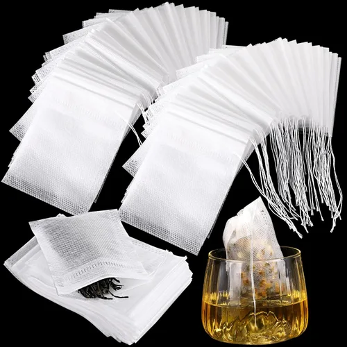 1000 bolsas de té desechables a granel para té de hojas sueltas, cordón, bolsas de café vacías, filtro infusor para café, especias, hierbas de