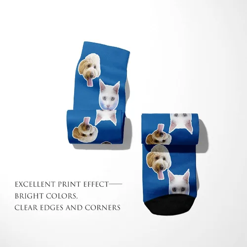 Miniatura 178 de Artsadd Calcetines personalizados para mujeres y hombres, amantes de los perros y gatos, regalos divertidos unisex personalizados