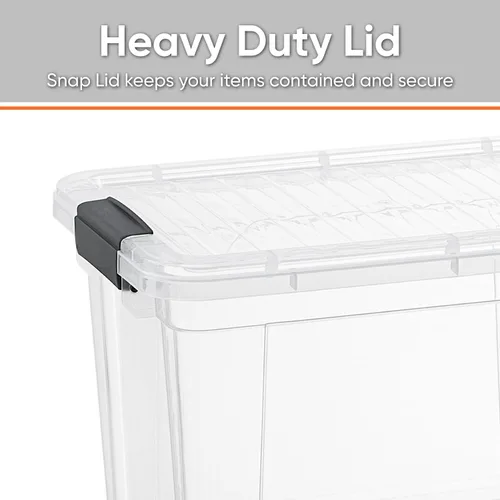Miniatura 4 de Superio - Paquete de 3 contenedores de almacenamiento con tapas, cajas transparentes de 2.36 L para organizar, contenedores de plástico apilables