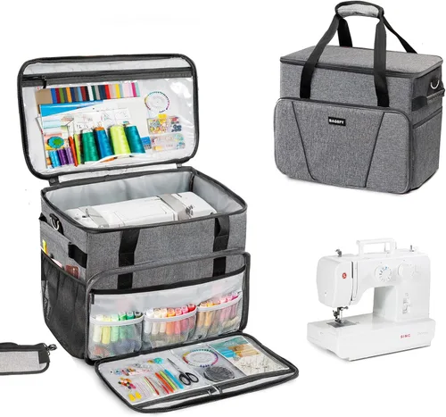 BAGSFY Estuche grande para transportar máquina de coser, bolsa para máquina de coser, bolsa de viaje compatible con Brother, Singer, Bernina y