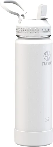 Miniatura 9 de Takeya Actives - Botella de agua de 24 onzas con tapa con popote, aislamiento de acero inoxidable de doble pared, apta para lavavajillas y sin BPA