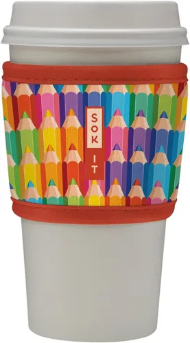 Miniatura 46 de Sok It HotSok Coffee & Tea - Funda de neopreno con aislamiento reutilizable (floral abstracto)