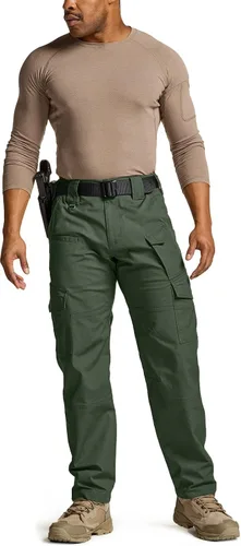 Miniatura 3 de CQR Men's Flex Ripstop Tactical Pants, Water Resistant Stretch Cargo Pants, Lightweight EDC Hiking Work Pants