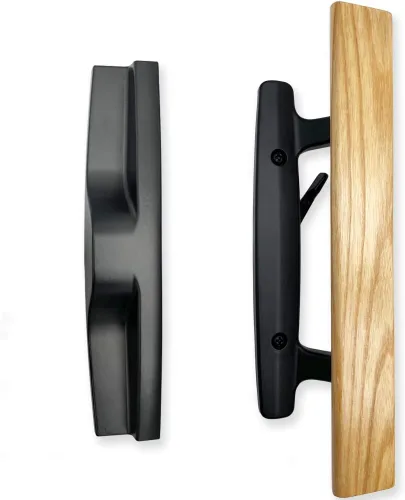 Miniatura 7 de ALLYWASAI Juego de manijas para puerta corrediza de patio, juego de manijas de repuesto perfecto estilo embutido para puertas de 1-1/2 pulgadas a