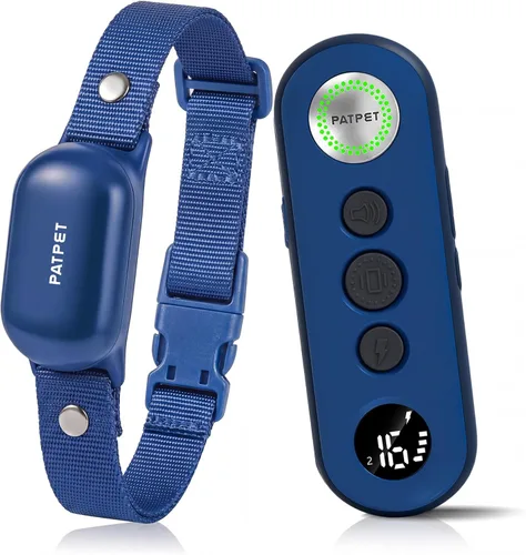 PATPET Shock Collar for Dogs - 4000FT Dog Training Collar with Remote, IPX7 Waterproof 4 Modes(Beep/Vibration/Shock/Safe) Dog Shock Collar,