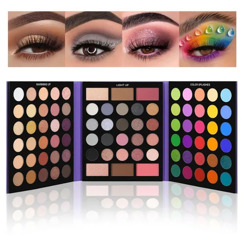 Miniatura 10 de UCANBE Paleta de sombra de ojos desnudos de 60 colores, paleta de maquillaje de desnudos neutros cálidos, brillo mate natural, sombras de ojos