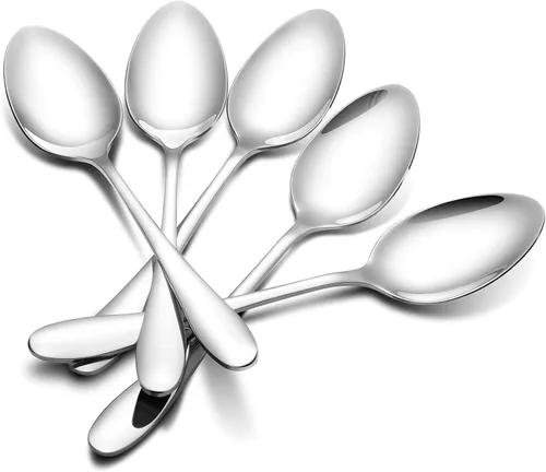 Miniatura 7 de Aebeky Cuchara de cena de acero inoxidable de 12 piezas, cucharadas grandes, 8 pulgadas (12 piezas)