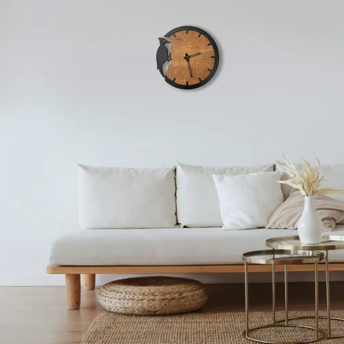 Miniatura 4 de Reloj de pared de pájaro carpintero, decoración moderna del hogar, reloj de pared de animales, reloj de pared de madera, relojes para decoración