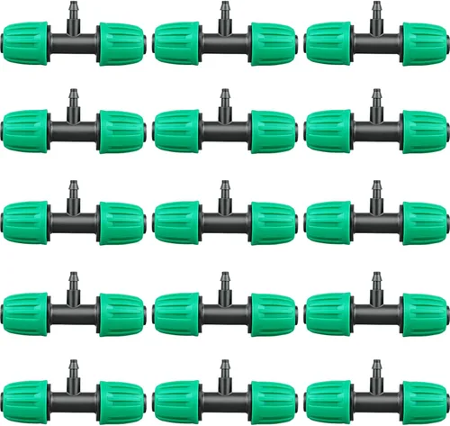 Miniatura 11 de Jayee Paquete de 50 accesorios de acoplamiento de púas para riego por goteo (0.669 in) para manguera de goteo de 1/2 pulgada (0.600 pulgadas de ID)
