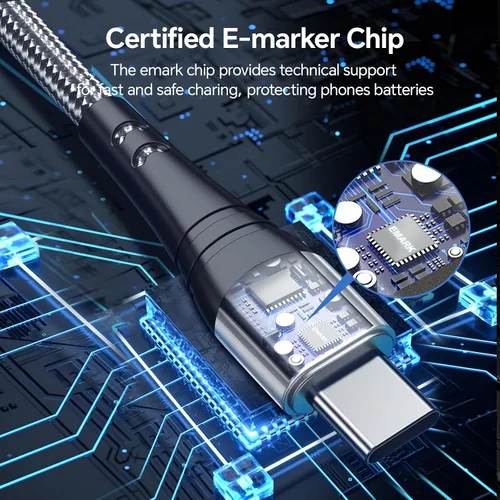 Miniatura 4 de Cable de carga USB C de 10 pies de carga rápida de 60 W, paquete de 2 cables de carga tipo C USB C a USB C, cable compatible con iPhone